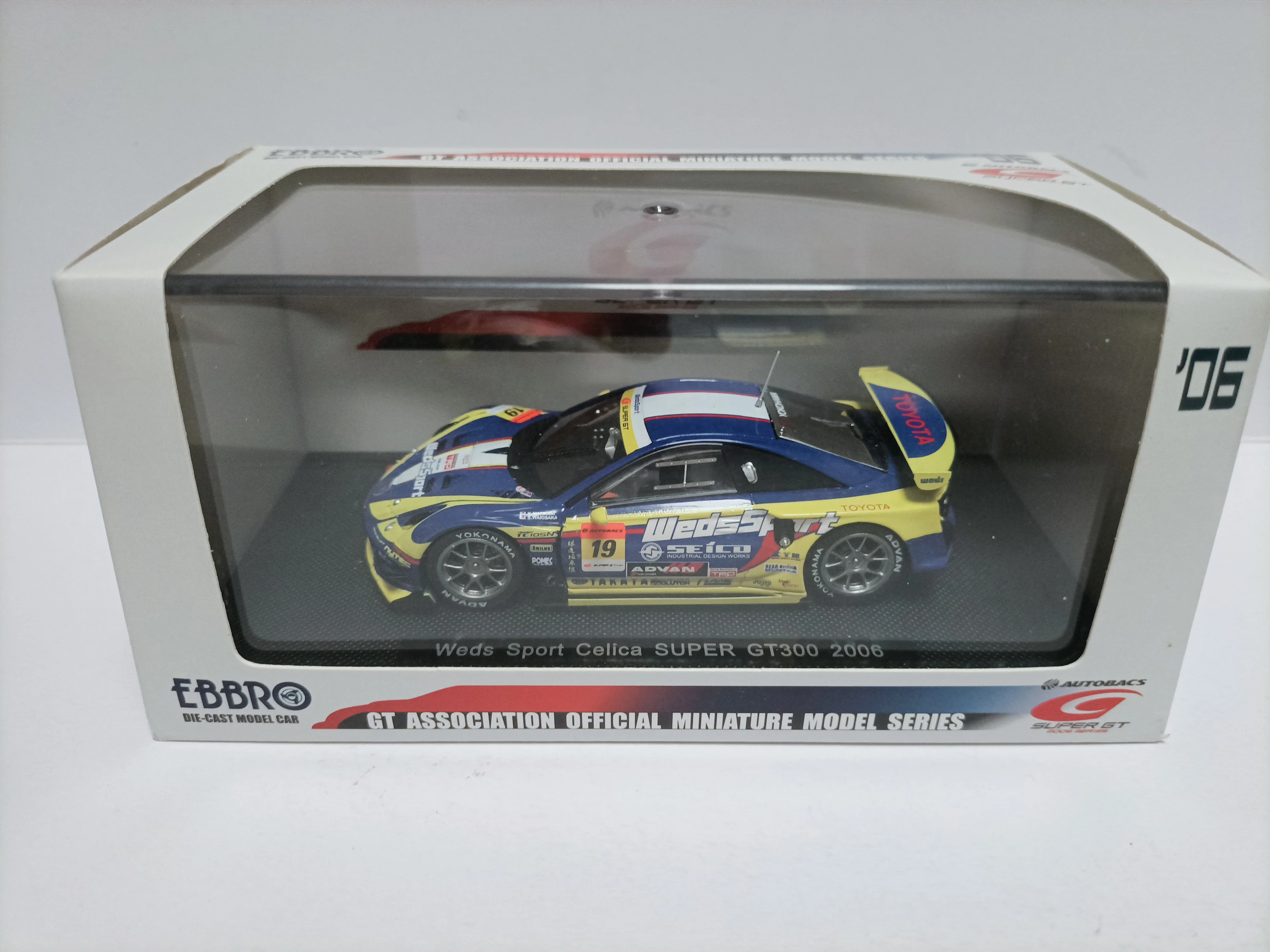 

Ebbro 1 43 Toyota Snickers Resin Racing Model WedsSport Celica GT300 2006