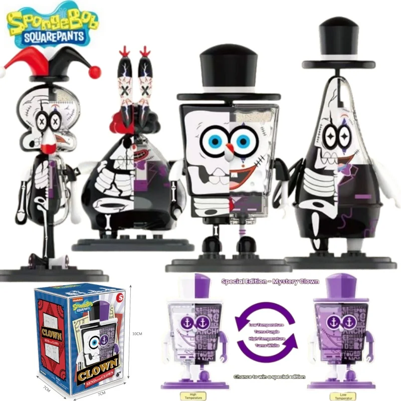 Cartoon SpongeBob Gothic Joker Block Assembly Blind Box Patrick Model Doll Children\'s Puzzle Toy Children\'s Decoration Gift