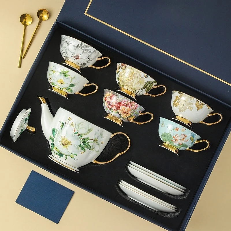 Coffee cup high-end exquisite bone china afternoon tea tea set housewarming gift for girlfriends