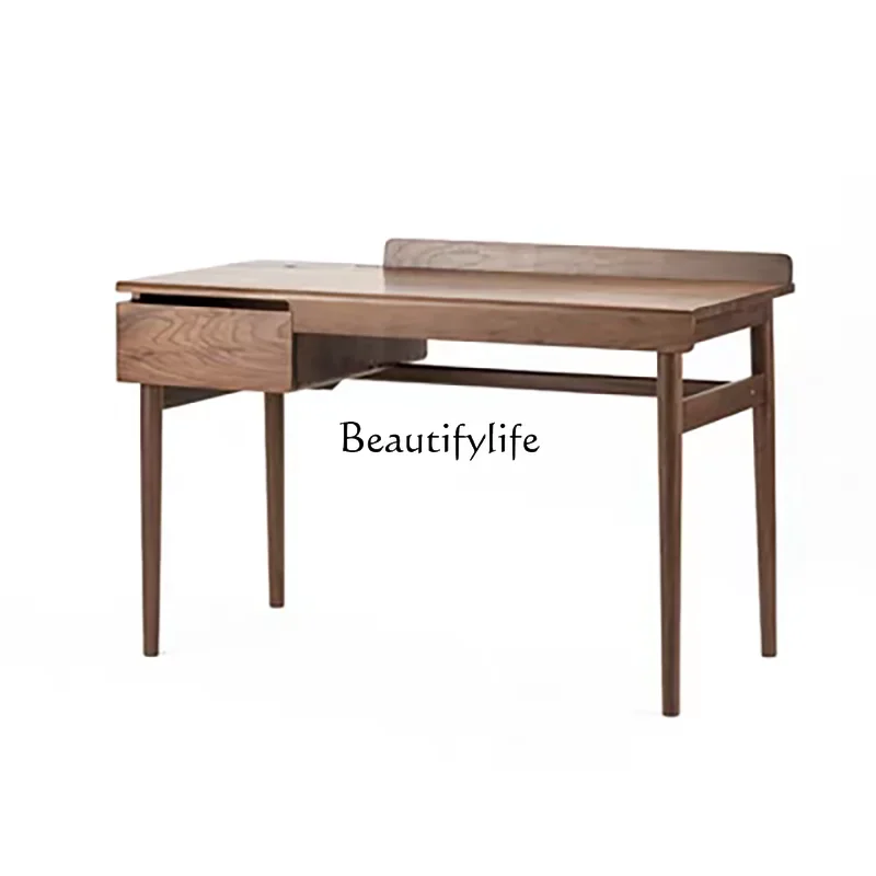 

LNorth American black walnut desk Japanese modern simple student writing desk
