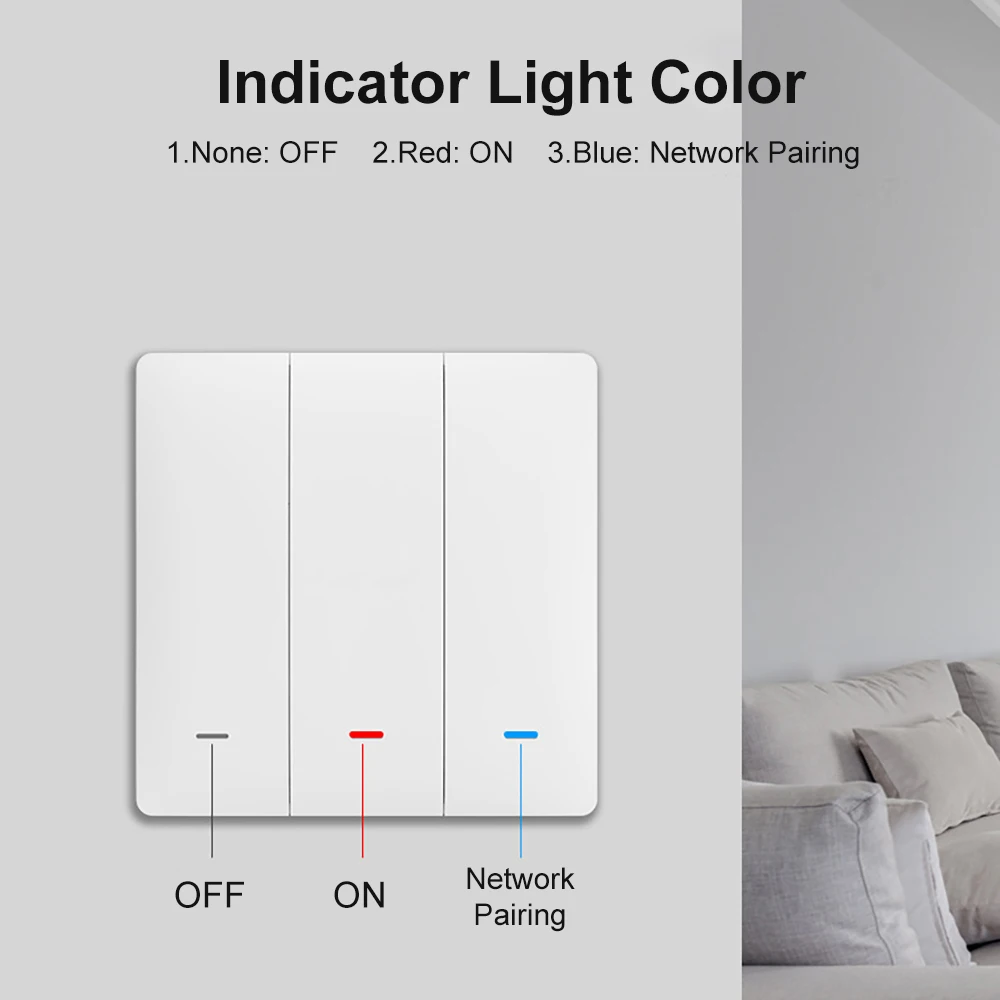 Tuya 스마트 벽 조명 스위치 푸시 단추 제어, 중립 와이어 앱 사용 또는 불포함, 원격 타이밍 지지대, 알렉사 구글 홈, 얀덱스 앨리스