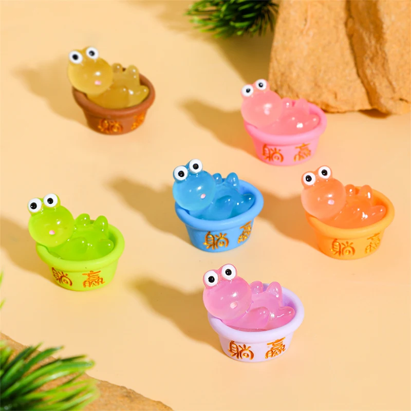 10Pcs/Set Noctilucent Reclining Dinosaur Miniature Craft Resin 3D DIY Creative Accessories Kid Room Ornament Desktop Decoration