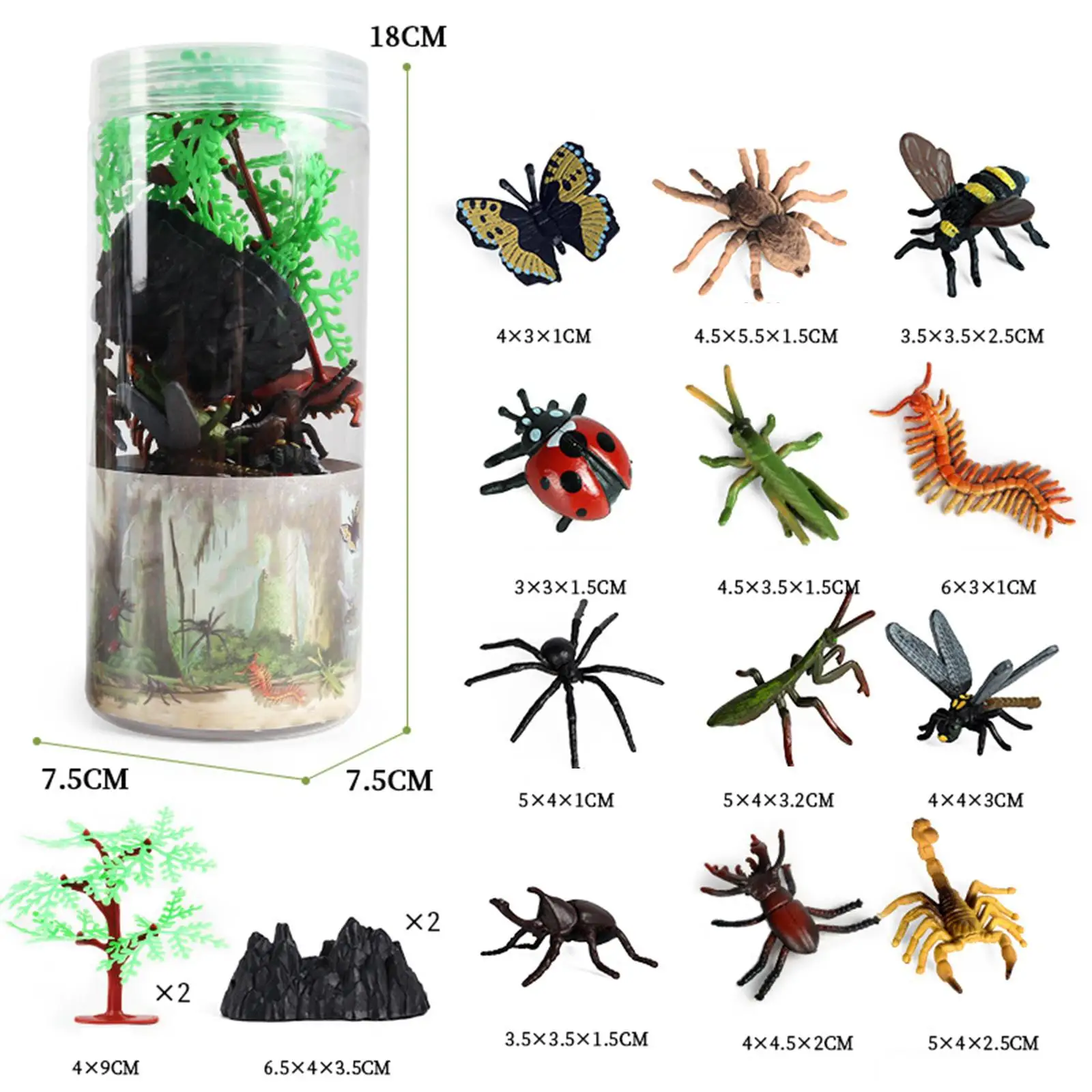Simulation Insect Figures Miniature Insect Toy Playset Halloween Party Favor for Kids Children image 6