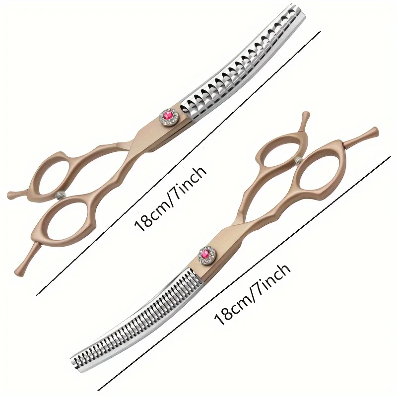 Professional   Dog Grooming  Thinning Scissor,7Inch Curved Scissors ,pet grooming Scissors v-shape Scissor Fishbone Scissor