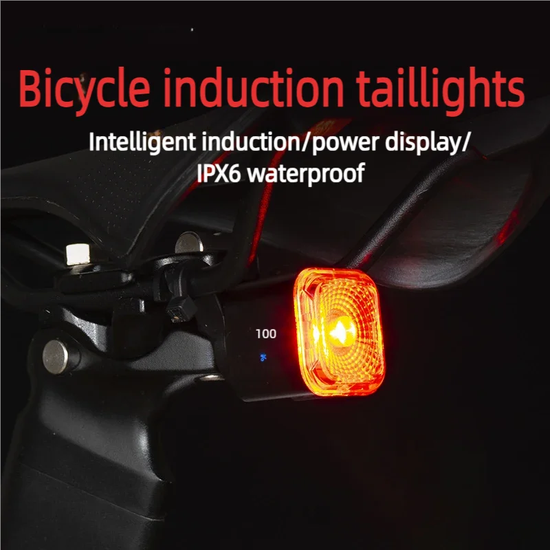 

Cycling Waterproof Intelligent Sensing Brake Taillights Bicycle Taillights Type-c Charging Highway Mountain Night Bike Taillight