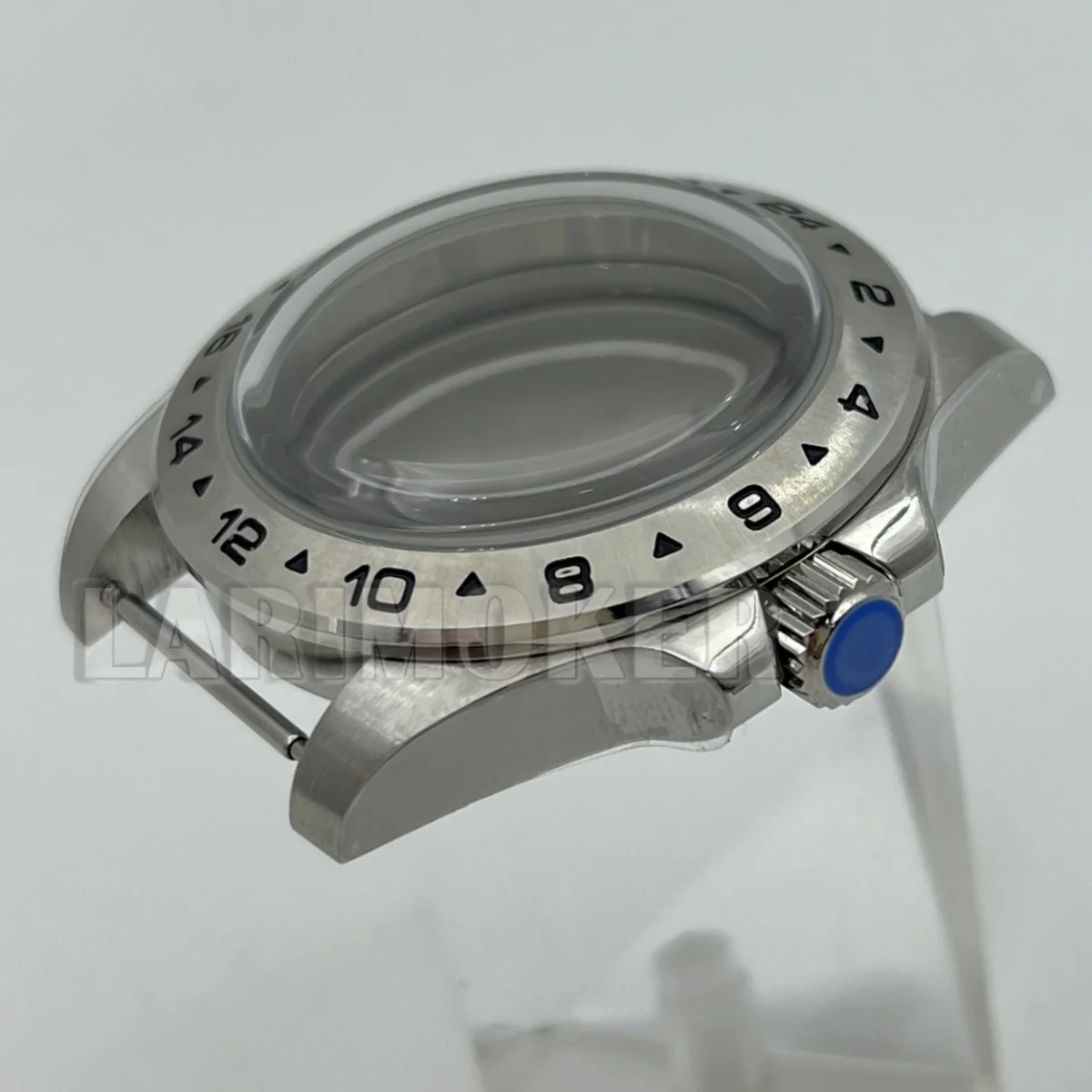 علبة من الفولاذ المقاوم للصدأ 40 مم إطار ثابت 24 ساعة زجاج مطلي مقوس مناسب لآلات NH34 NH35 NH36 ETA2824 PT5000 #3