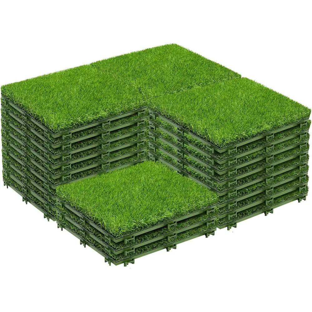 

Искусственные газонные плитки 12x12 с дренажными отверстиями для террас, балконов, задних дворов и зон для животных