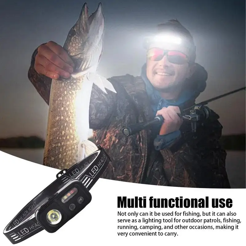 

Camping Headlamps LED Headlights Portable Headlamps Waterproof Camping Head Torch Shockproof Adults Head Flashlight 6 Lighting