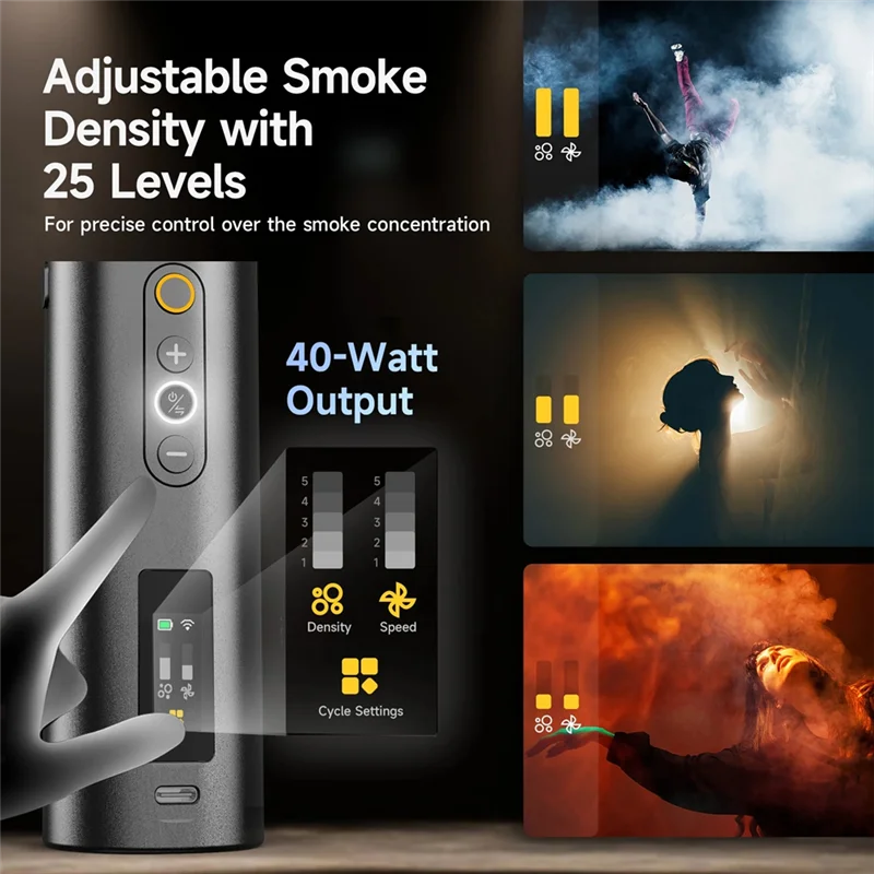 A73E-Foldable Handheld Fog Machine Wireless Control Smoke Effect Maker For Video Party Photography Film
