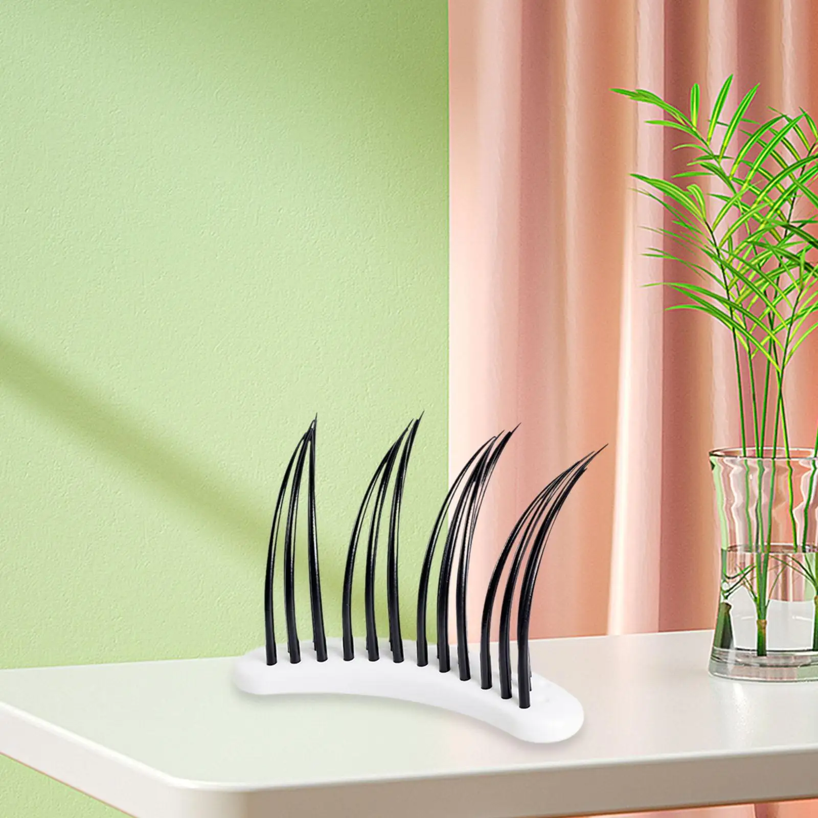 Model rzęs silikonowy, pomoc dydaktyczna, narzędzie do ćwiczeń wielokrotnego użytku z podstawką, narzędzie demonstracyjne do ćwiczeń przedłużania rzęs dla salonu.