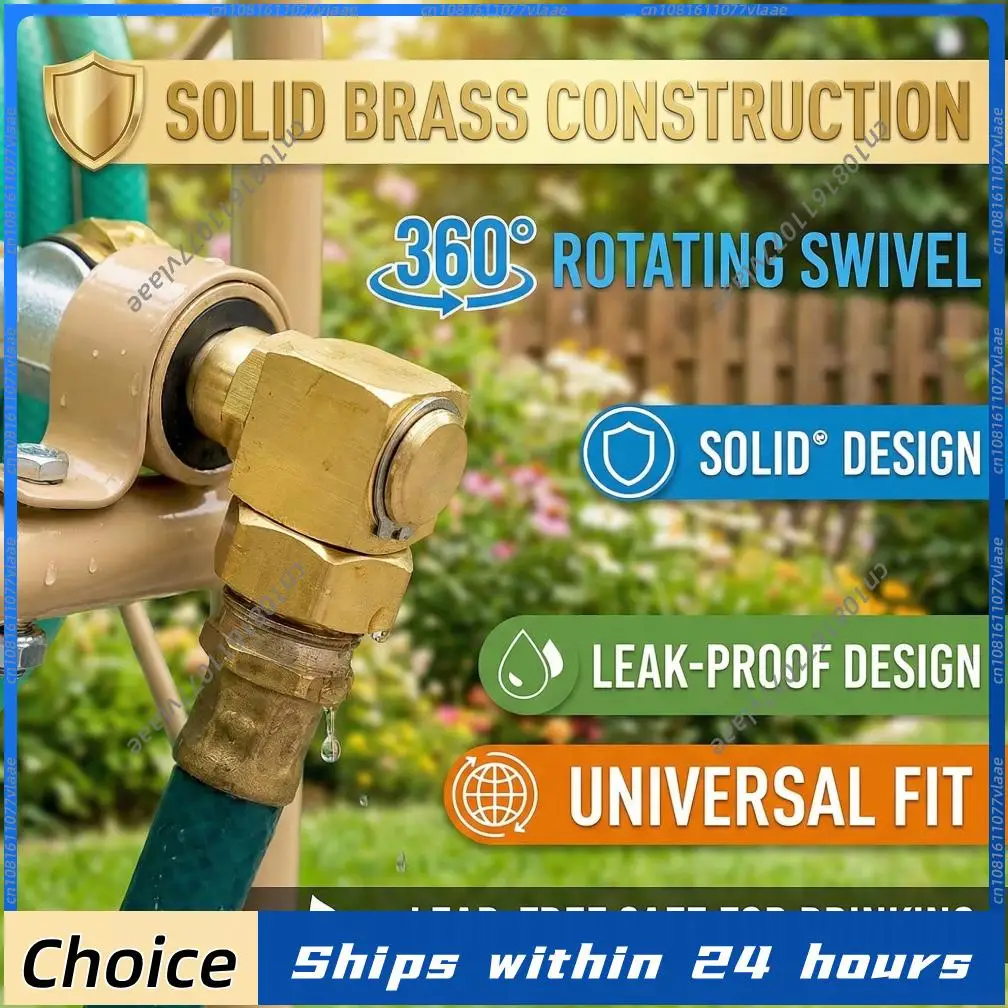 

Профессиональный латунный адаптер для садового шланга, усиленный поворотный соединитель для водопроводных труб, для системы полива газонов