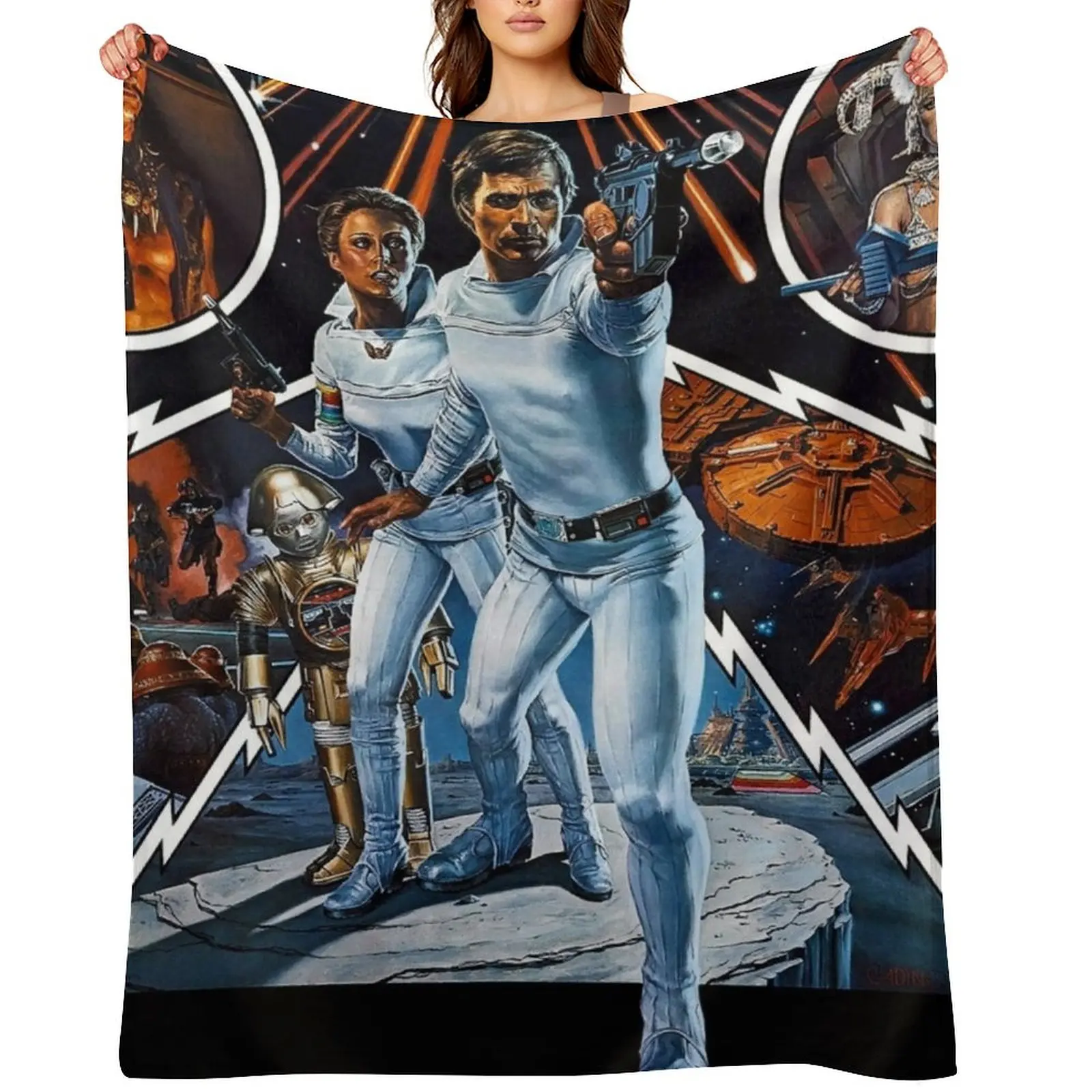 

Buck Rogers - Digital Art Throw Blanket Decorative Beds Hairy Bed covers Personalized Gift Blankets