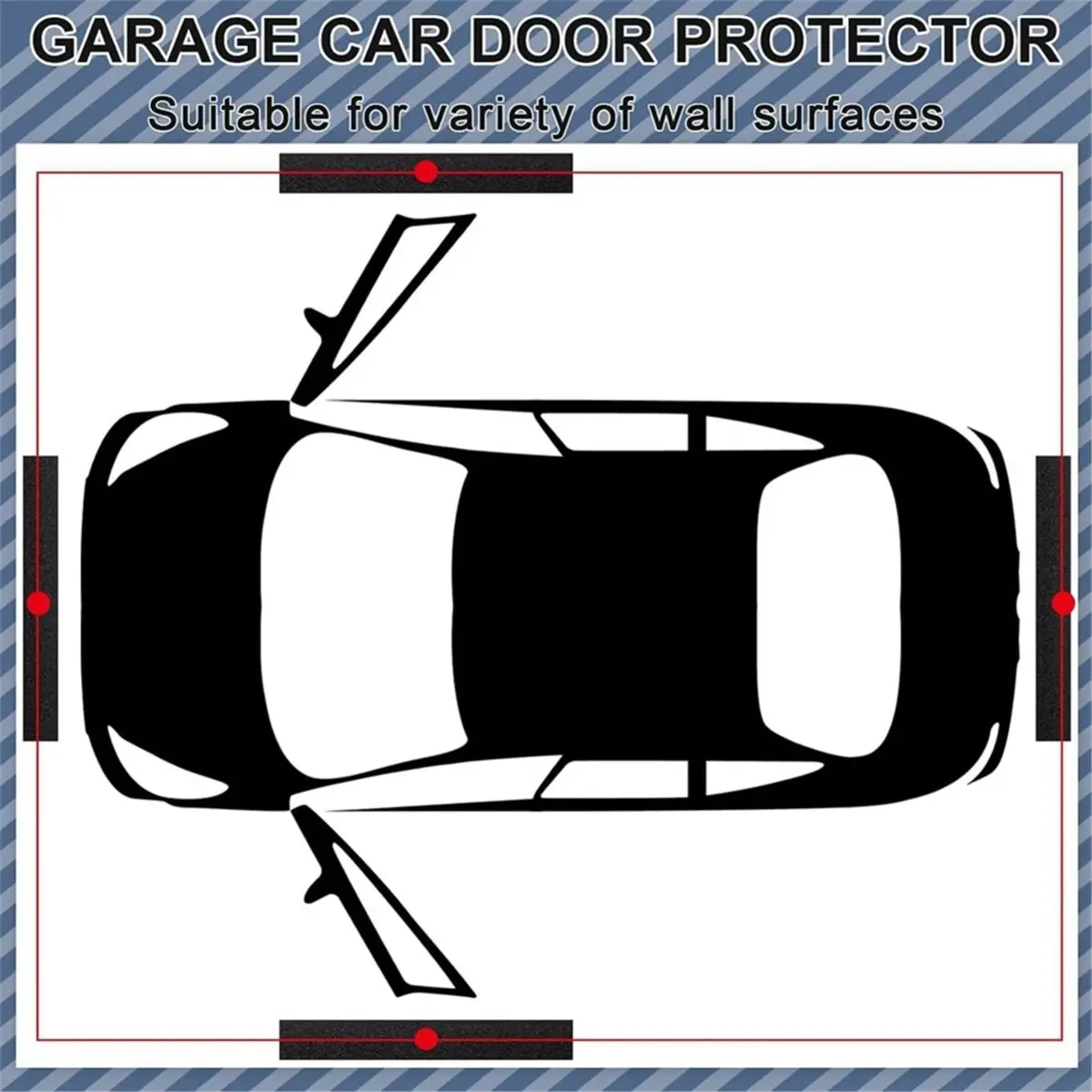 8 Pack Garage Wall Protector for Car Doors Garage Bumpers for Parking Car Self Adhesive Wall Guard Anti Collision EVA