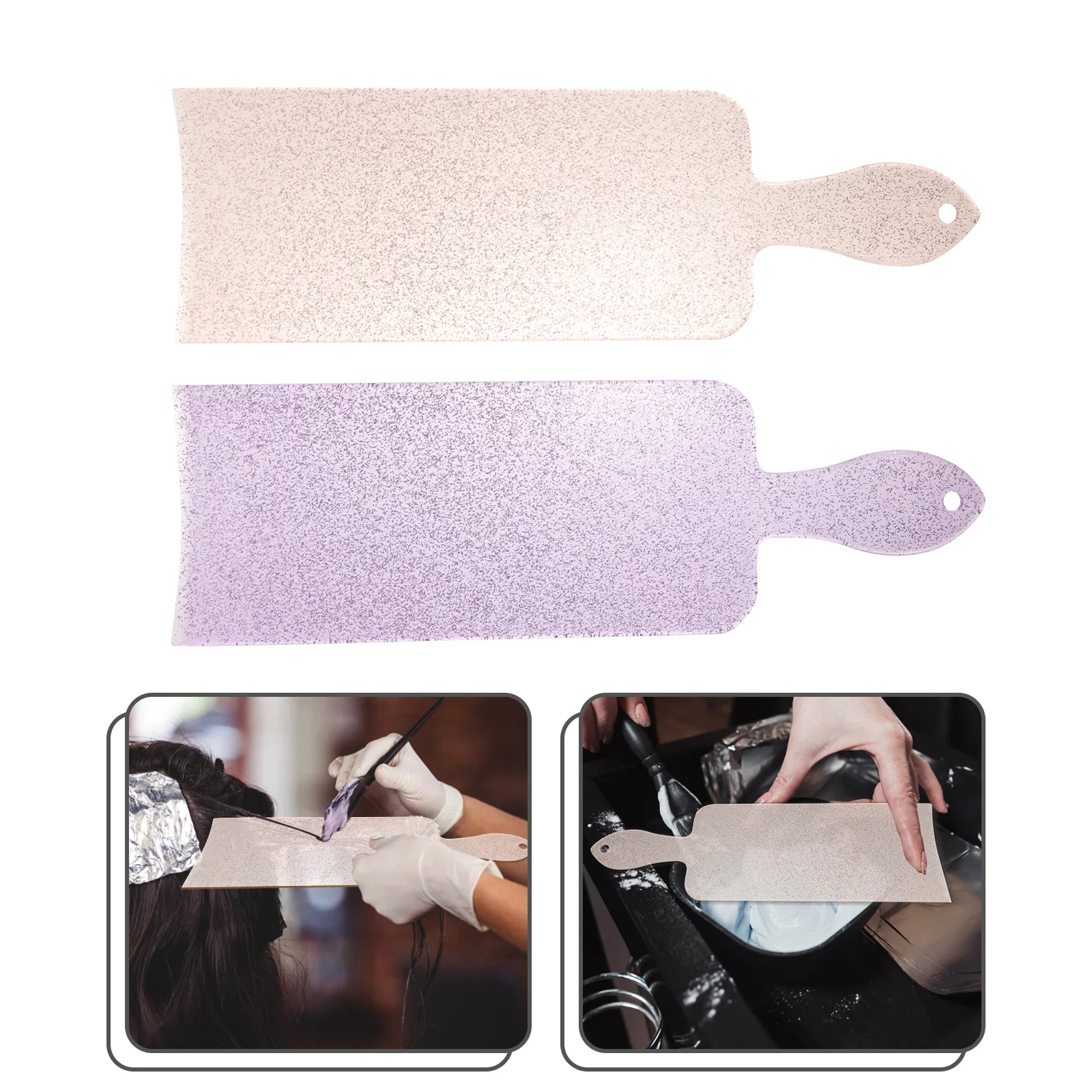 2Pcs Hairdressing Highlighting Board Flash Silver for Even Dye Distribution and Hair Protection Highlighting Board