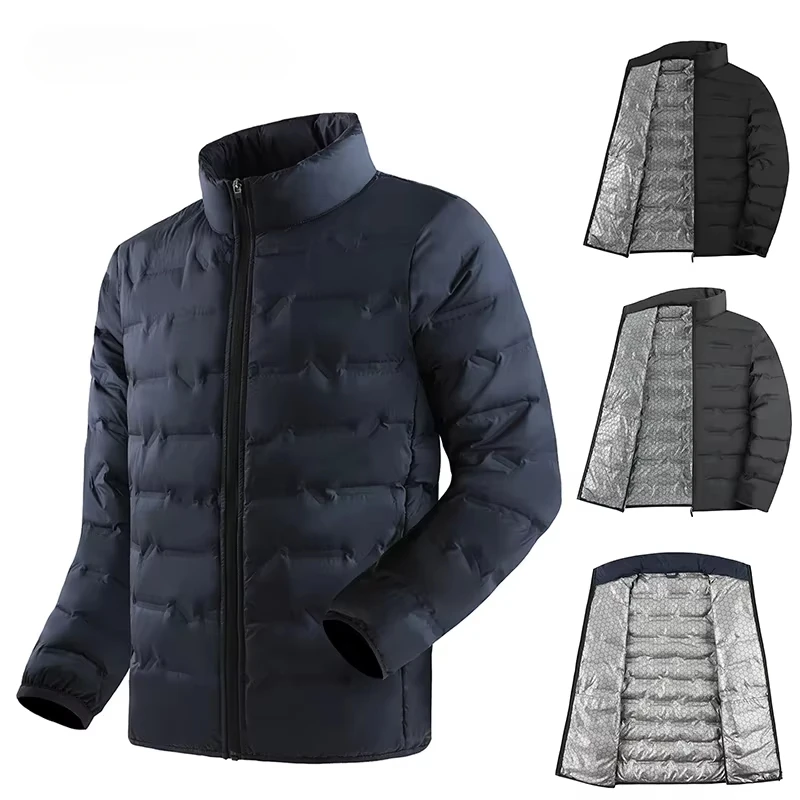 Men White Duck Down Jacket Warm Thick Stand Collar Windproof Puffer Jacket Mens Lightweight Coat Casual High Quality Jacket Male