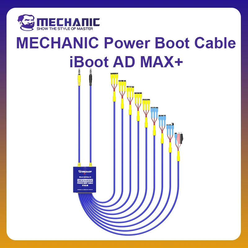 MECHANIC OFFICIAL iBoot AD MAX+ Power Boot Cable For IPhone6-17PM Android Xiaomi Samsung Phone Power Supply Repair Test Cord