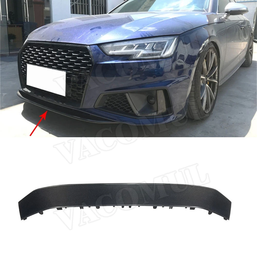 VACOMUL Carbon Fiber Front Bumper Lip Spoiler For Audi A4 Sline Sport S4 Sedan 2019 Head Chin Guard Car Styling