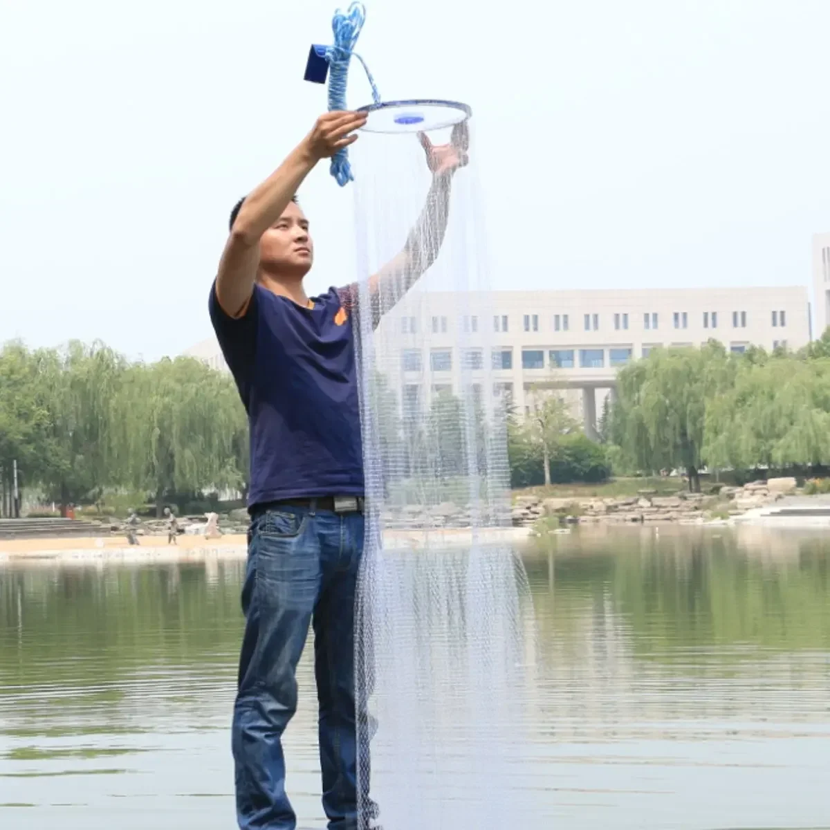 3M 10ft اليد الولايات المتحدة يلقي شبكات الصيد حيدة شبكة صغيرة يلقي اليد رمي عالية تعزيز اصطياد شبكة الطعم