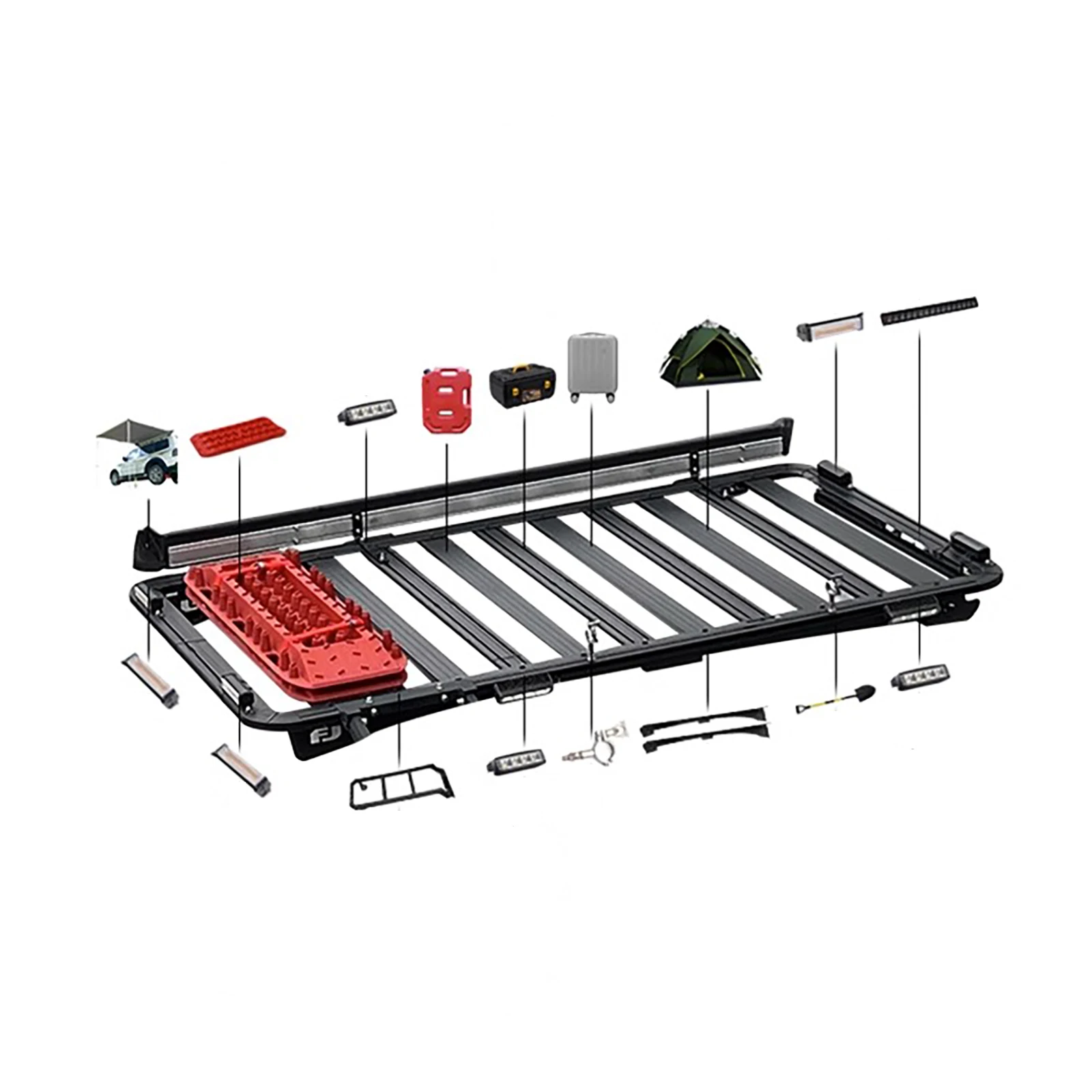 

4x4 Accessories Cross Bars Car Roof Luggage Rack for FJ Cruiser Automotive Style Parts SUV Feature Decoration Typecustom