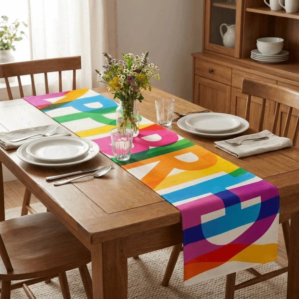 Vintage Flower Printed Table Flag Rectangular Peony Floral Wedding Tablecloth Non-slip Stain-resistant Dinning Table Runner