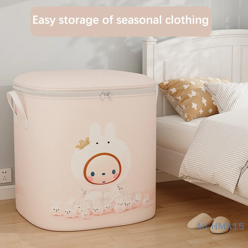 

Large Capacity Household Non-Woven Storage Bag Quilt Clothing Storage Box Wardrobe Portable Moving Bag Storage Box With Handle