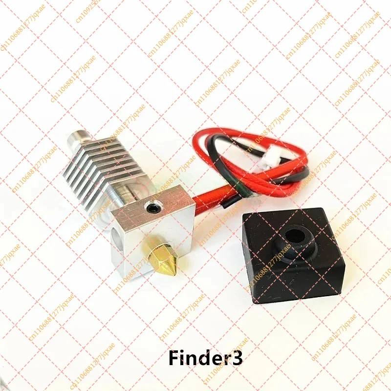 24V Extruder Hotend Kit for Flashforge Finder 3, with Heater Block and Silicone Sock