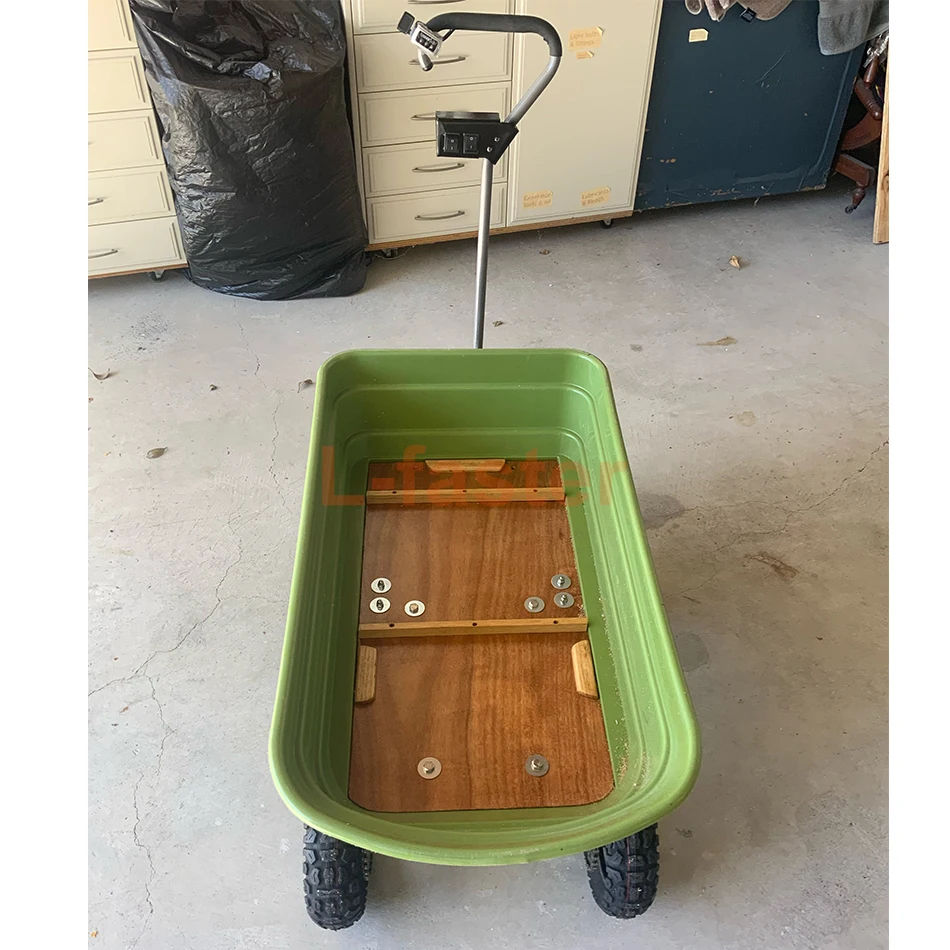 Carro de plataforma pesada barato de 250W, kits de conversión de carritos manuales eléctricos DIY, Motor de engranaje cepillado de doble CC