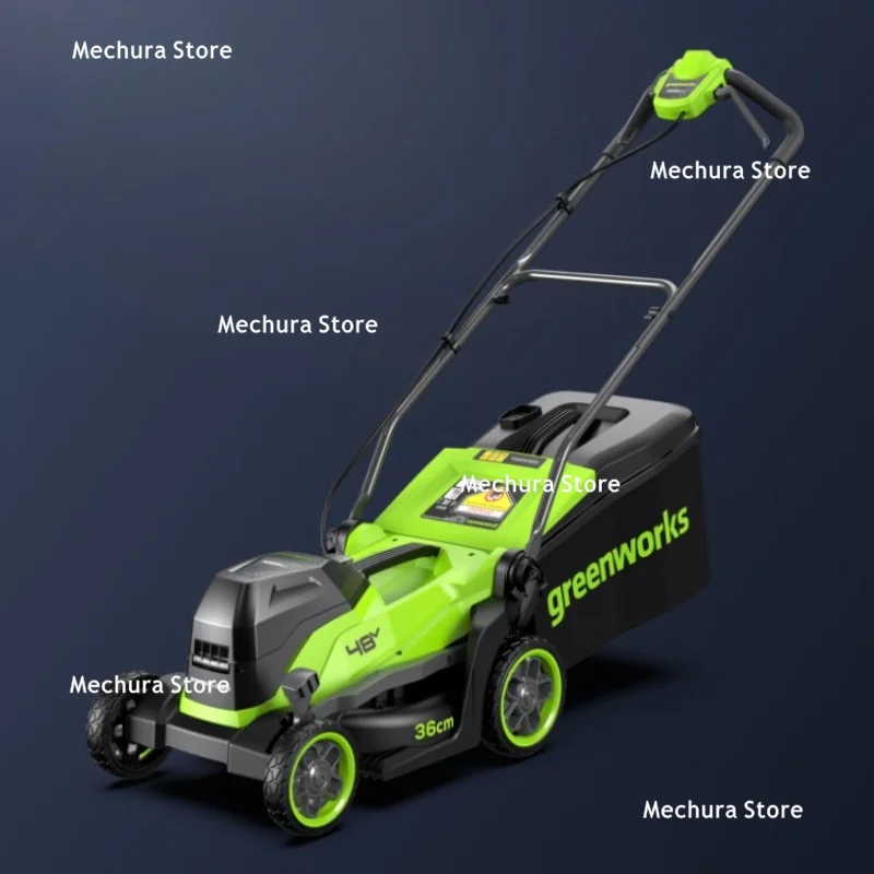 Lithium Battery Lawn Mower – High Power Lawn Tractor Weed Trimmer – Rechargeable 24V Dual Pack Garden Power Tools JT60
