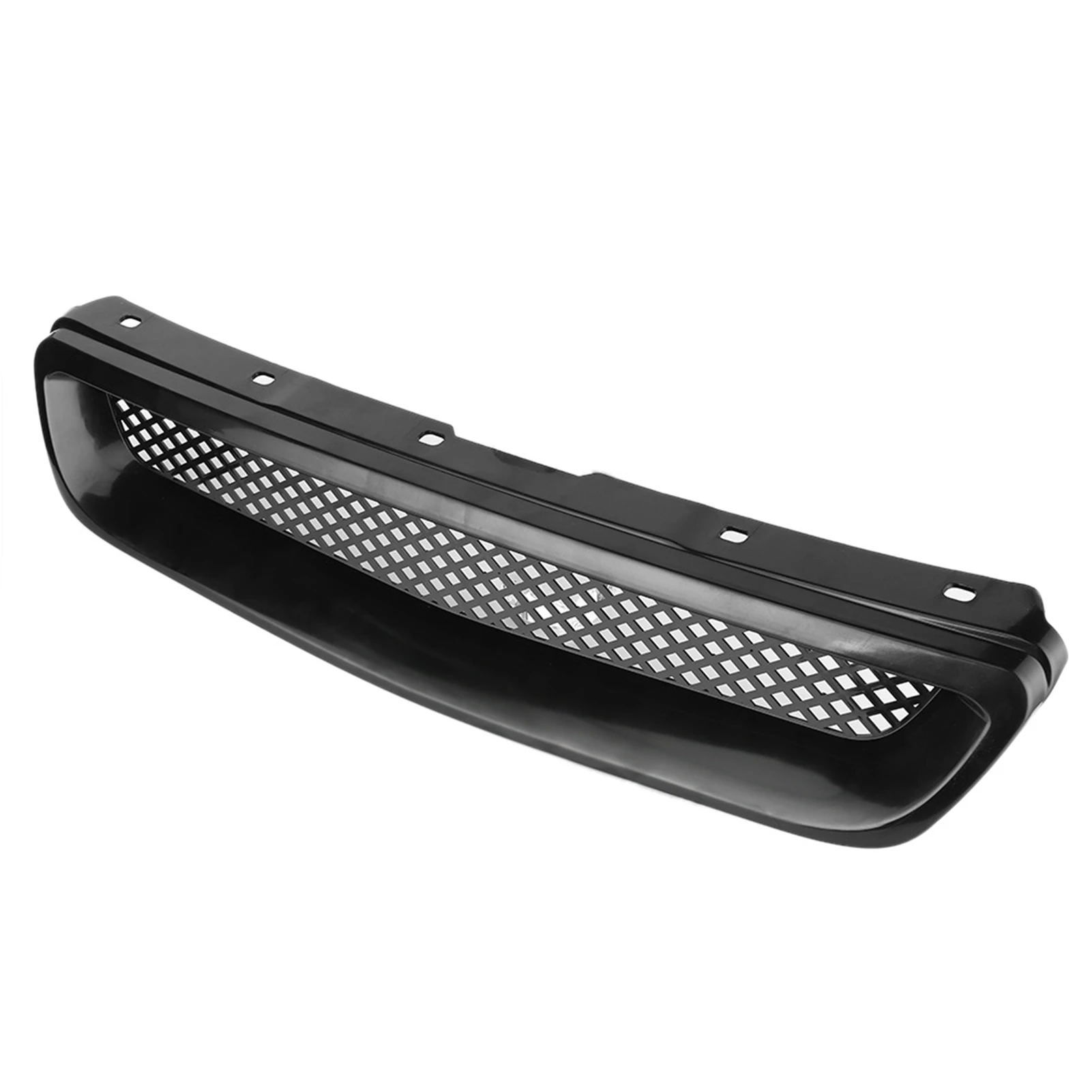 Black Grill Mesh Front Hood Grille Grill Air Flow Intake Mesh Fit for Honda Civic 96‑98 JDM Type‑R Front Hood Grille