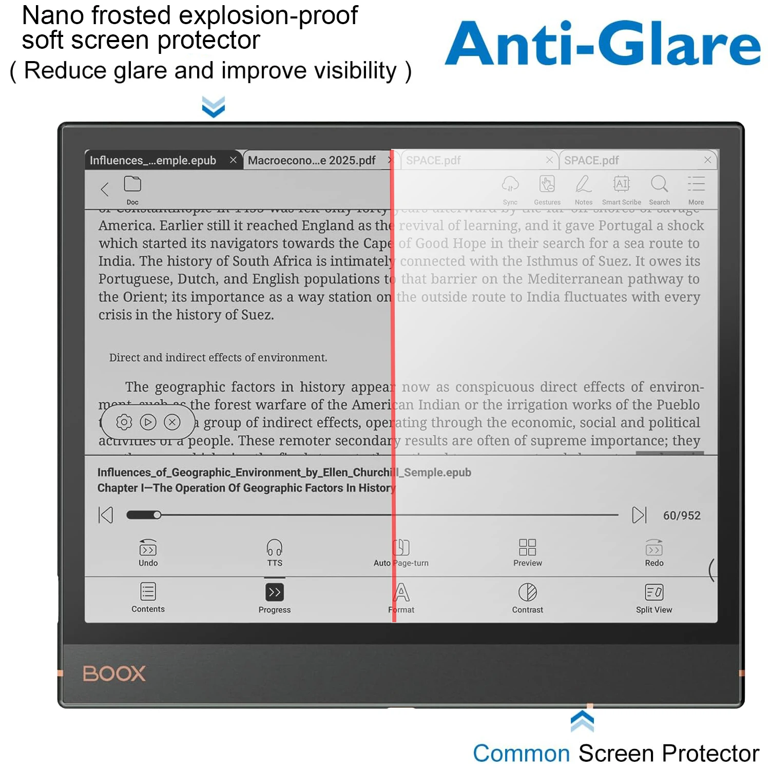 Screen Protector Designed for 10.3\'\' Boox Note Air 5 C / Note Air 4 C Anti Reflective Anti Fingerprint Matte Skin PET Film
