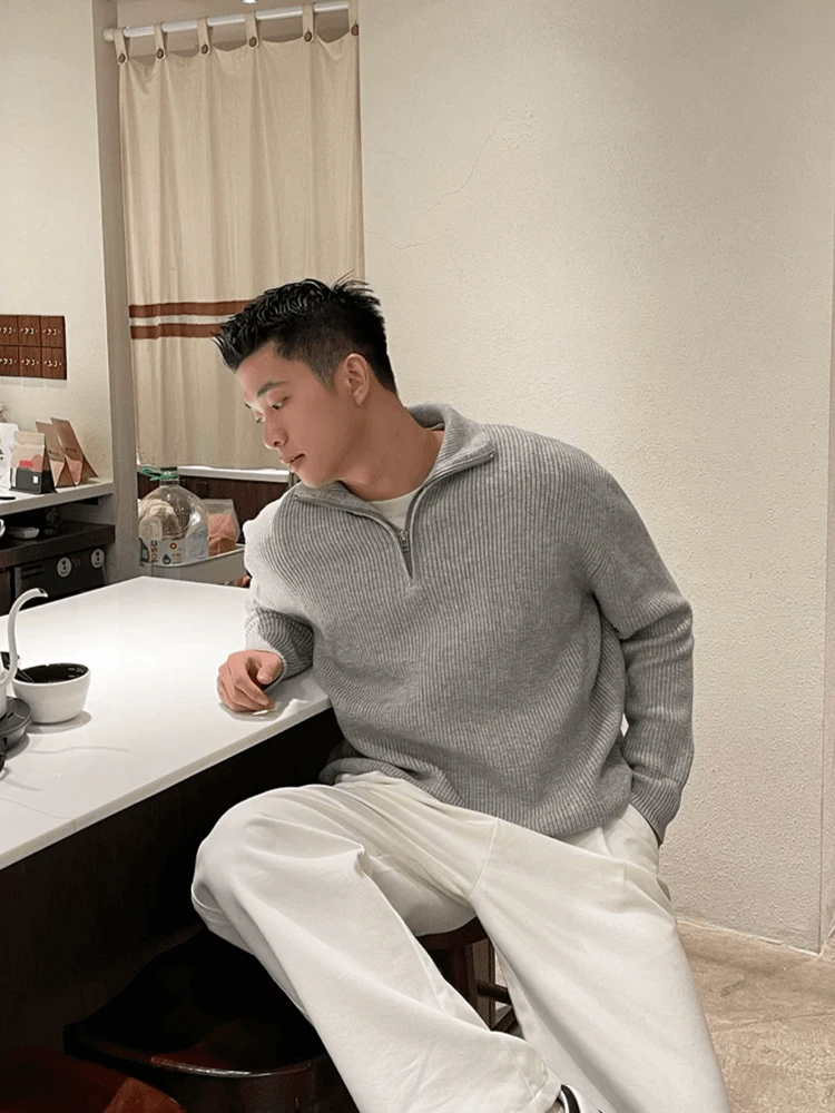 

Ay f-Zip вязаный свитер мужской ленивый универсальный высококачественный осенне-зимний верхняя одежда свободного покроя молодежный энергетический сле