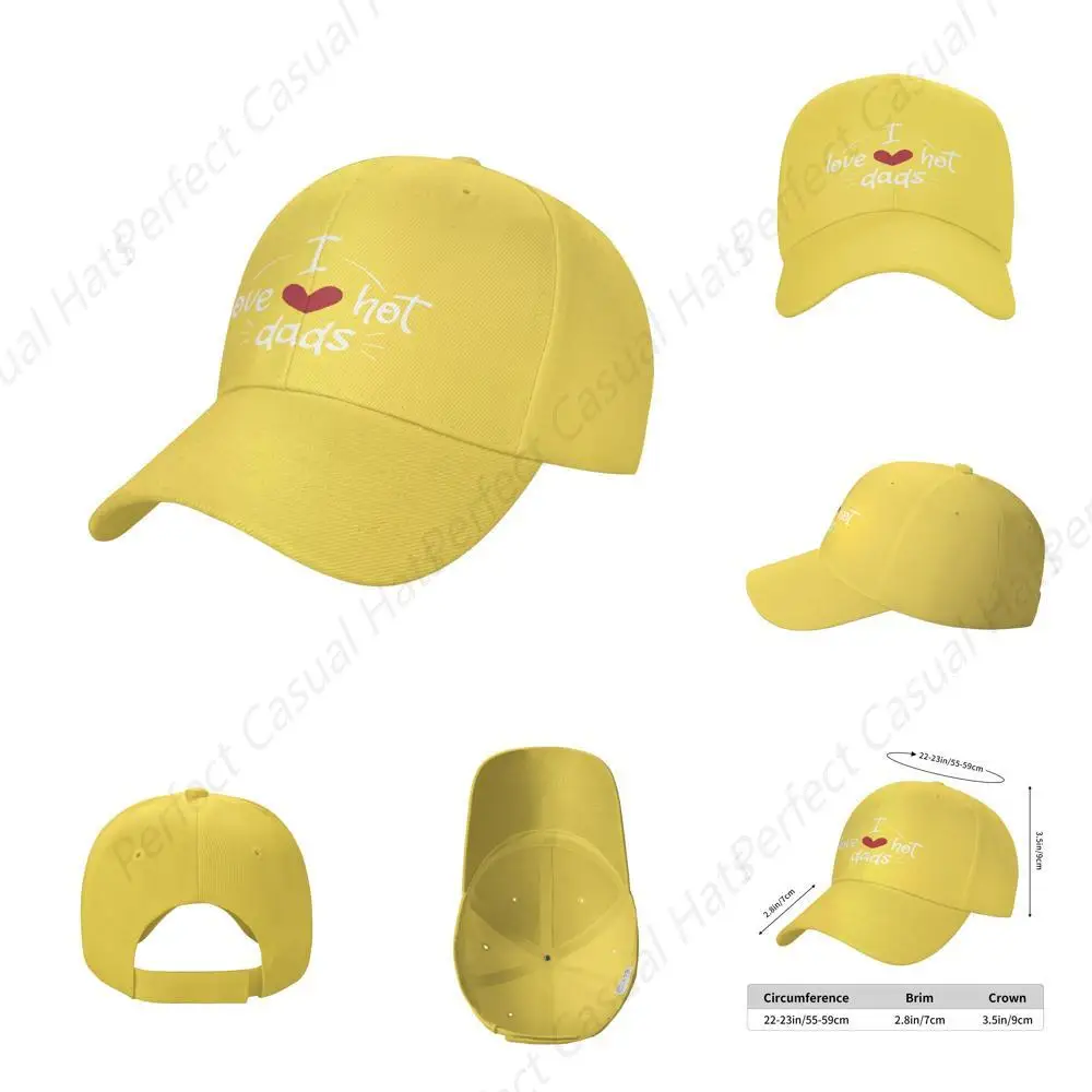 

Hot-selling Fashion I Love Hot Dad Baseball Hat Adjustable Classic Fashion Peaked Hat for Men Women Outdoor Sun Visor 