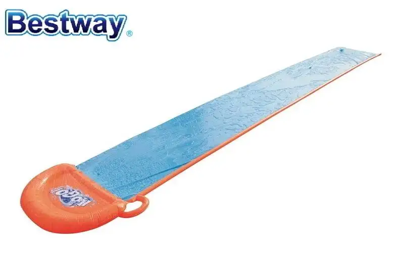 

52207 Bestway 5.49м Длинный надувной плот H2OGO! Однослойная горка 18' с мягким спуском для плавного и быстрого спуска, 1-полосная горка