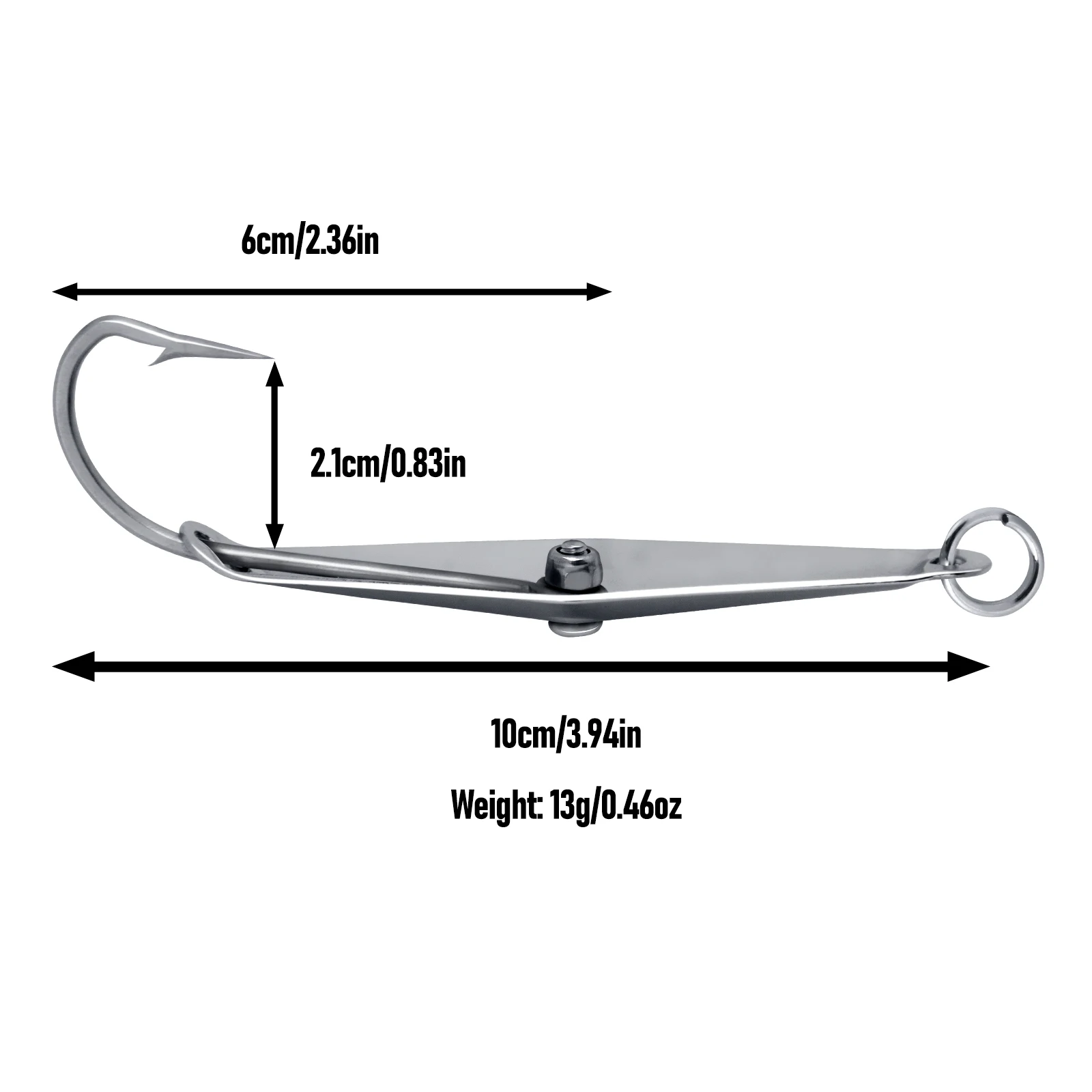 Cuchara de acero inoxidable – Señuelo jigging para pesca de fondo - imagen 5