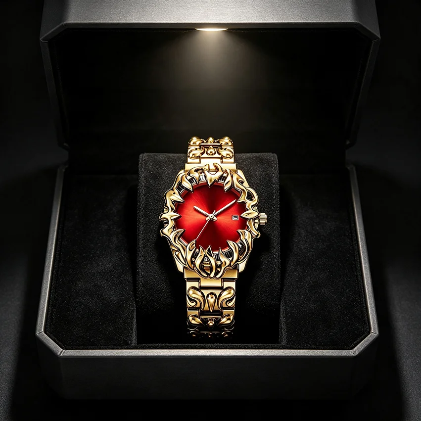 Classic Retro Claw Alabaster Y2K Watch for Men European American Fashion Cool Alien Advanced Design