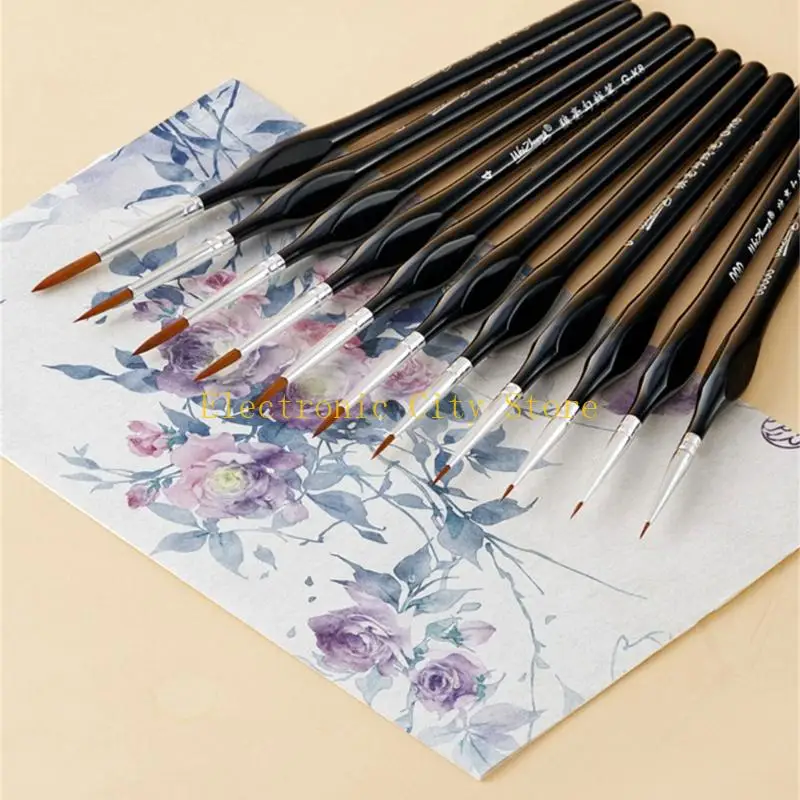 

11 шт. Детальная кисть для акриловой акварели масла масла.