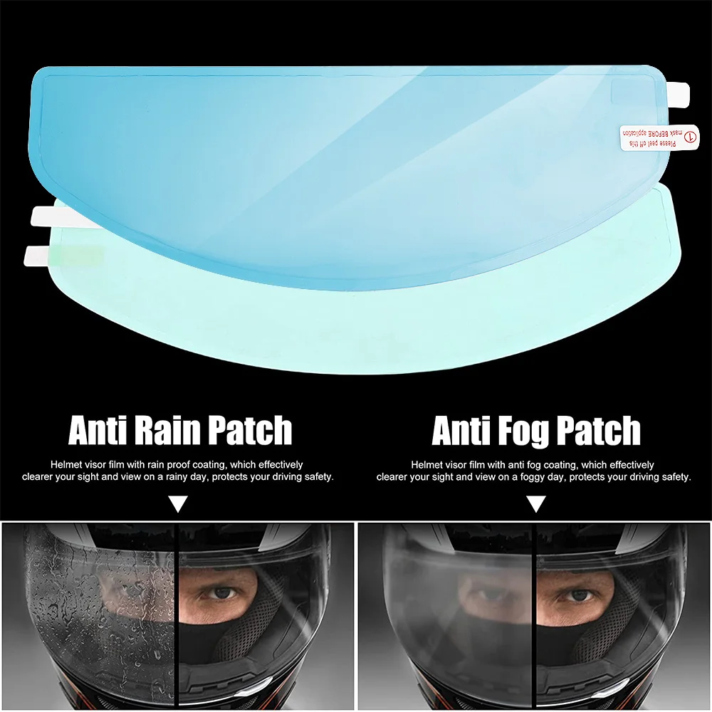 New Universal Motorcycle Helmet Clear Patch Film Anti-fog and Rain Film Nano Coating Sticker Film Helmet Motocross