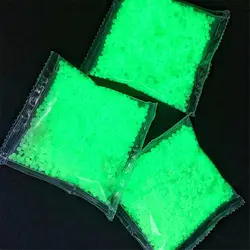 Cuentas de agua luminosas para decoración del hogar, bolas de hidrogel que brillan en la oscuridad, cristal verde, barro, gelatina, 4000 piezas