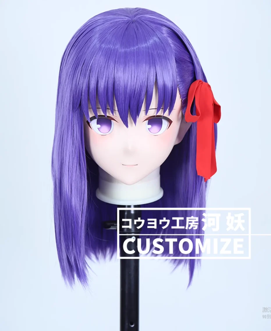 C-10133 Customize Full Head Resin Cartoon Cosplay Japanese Character Anime Role Play Crossdress Kigurumi Mask With Back Shell