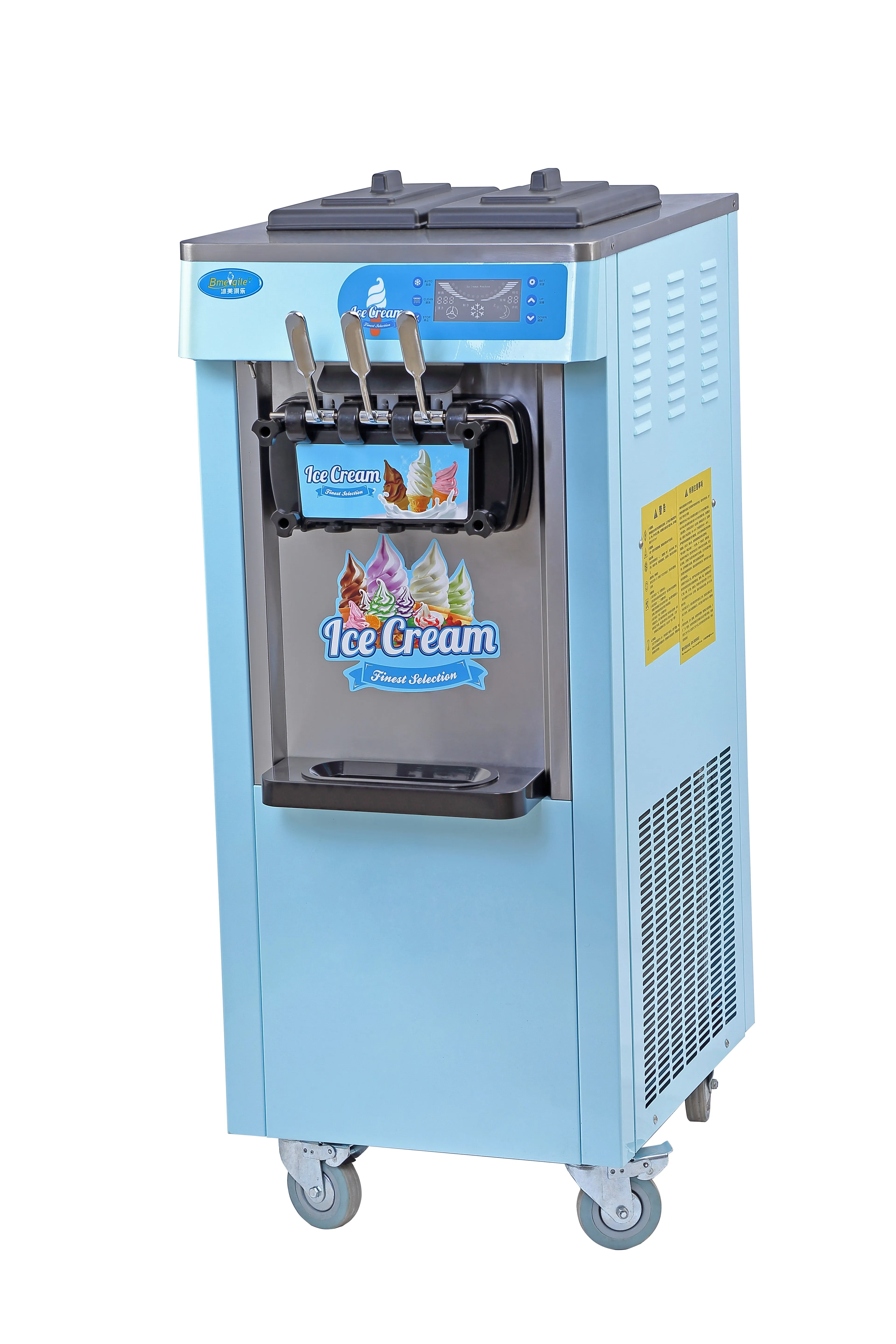 BLG Commercial 2+1 Flavors Soft Cream Machine On Sale For Home Use And Restaurants Made With Fruit Milk Water Ingredients