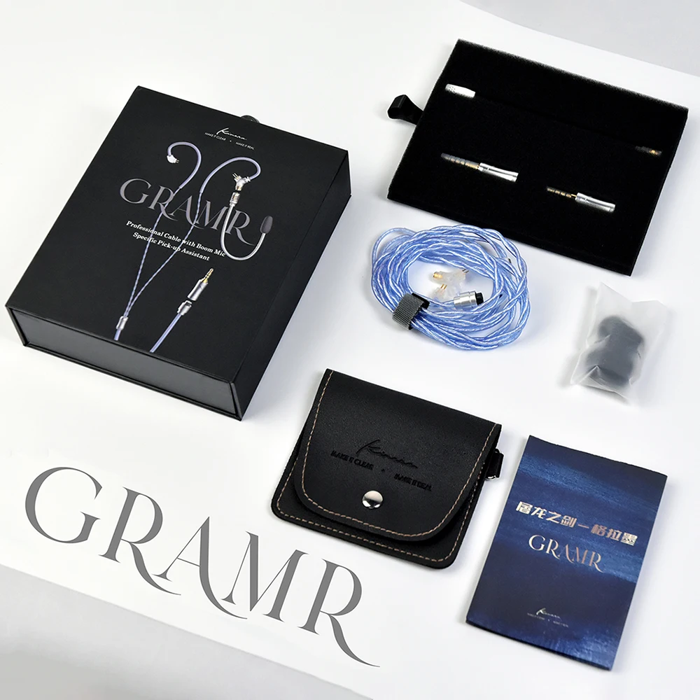 Kinera Gramr Modular Microphone (3.5mm + 4.4mm) OFC Silver Plated 0.78 2pin / MMCX Connector Gaming Livestreaming Earphone Cable