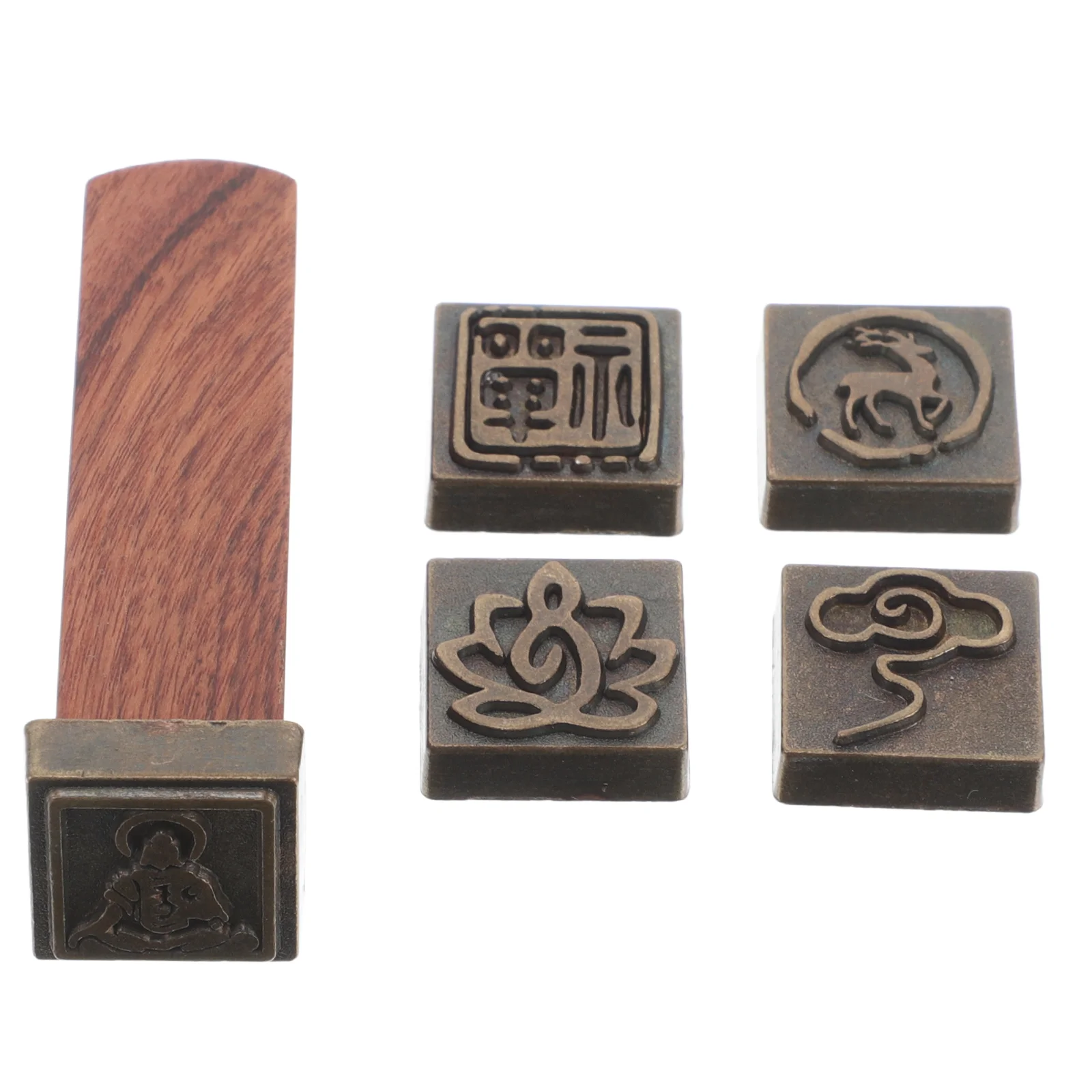 Chinese Ink Stamps Zen Cloud Calligraphy Seal Wood Engraving Stamp Classroom Stamp Tool Calligraphy Painting Stamps For Crafting