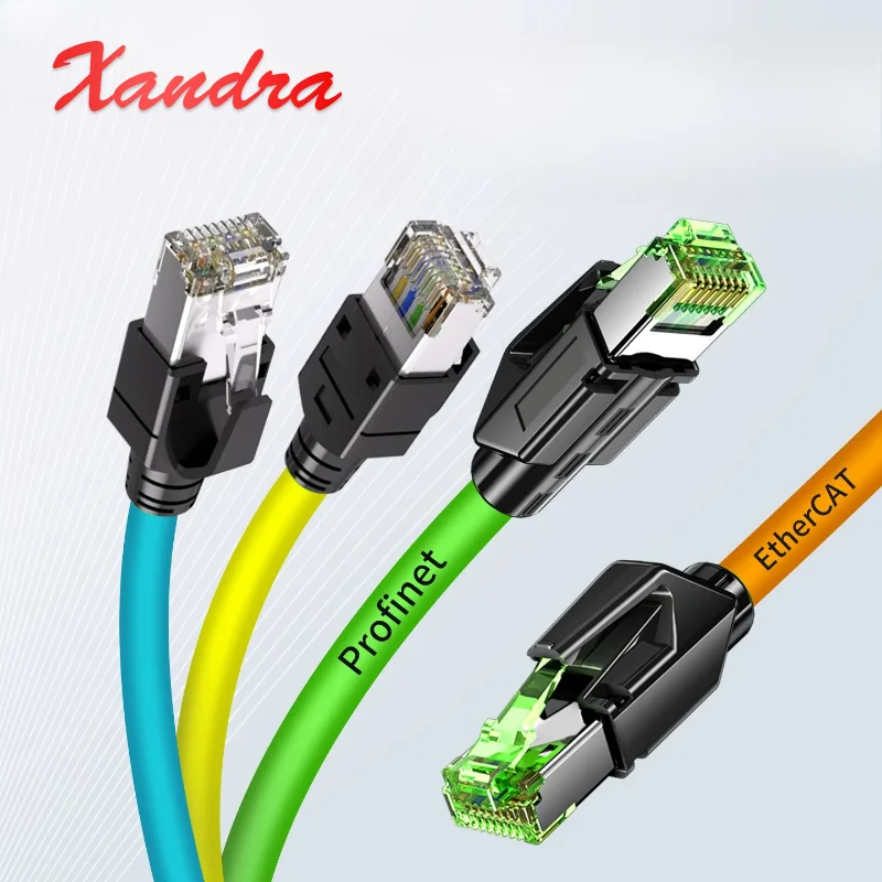 CAT6A High Flexible Drag Chain Industrial Network Cable Pure Copper Cat7A Shielded 10G EtherCat Ethernet Profinet Servo Line
