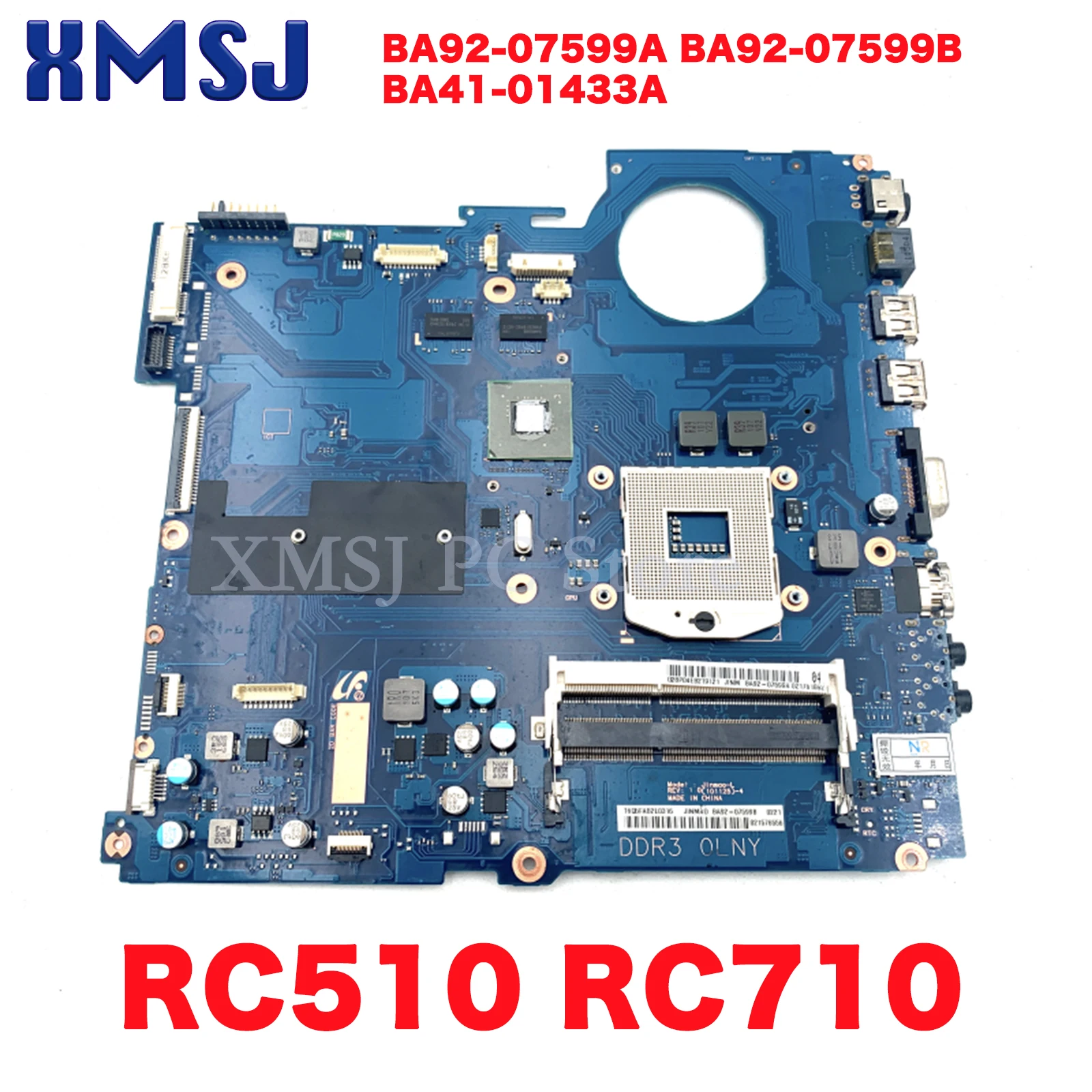 

XMSJ For Samsung RC510 RC710 BA92-07599A BA92-07599B BA41-01433A Laptop Motherboard HM55 GeForce 315M Free CPU Main Board