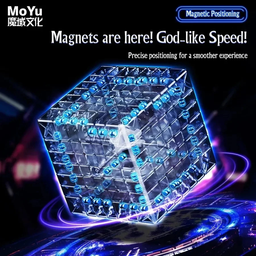 Moyu 7x7 meilong 7 v2 7x7x7 cubo de velocidade mágica magnética stickless profissional brinquedos fidget moyu meilong 7 cubo mágico
