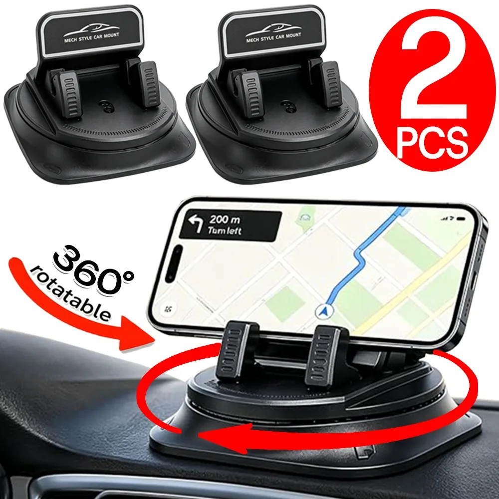 360° Rotatable Car Phone Mount Dashboard Suction Cup Stand for Mobile Navigation Multi Scene Use in Vehicle Home Desk Universal
