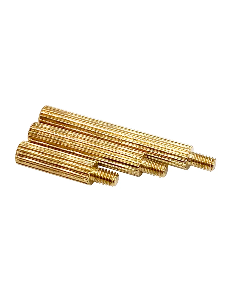 M2 3mm lunghezza filettatura ottone vite prigioniera singola estremità colonna maschio a femmina grano dritto Stand off distanziatore Stand-off distanziatore