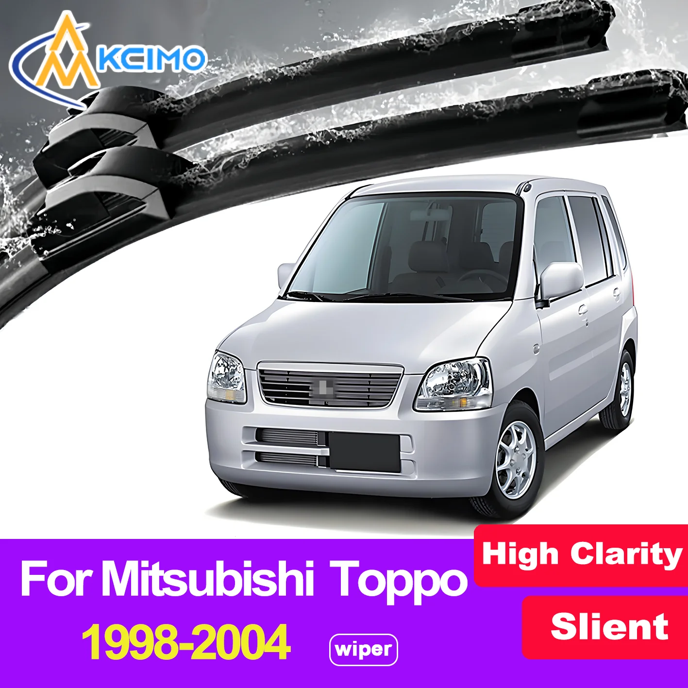 

KCIMO 2PCS HD Car Windscreen Wipers for Mitsubishi Toppo 1998-2004 Front Windshield Auto Wipers Blade Accessories 2004 2003 2002