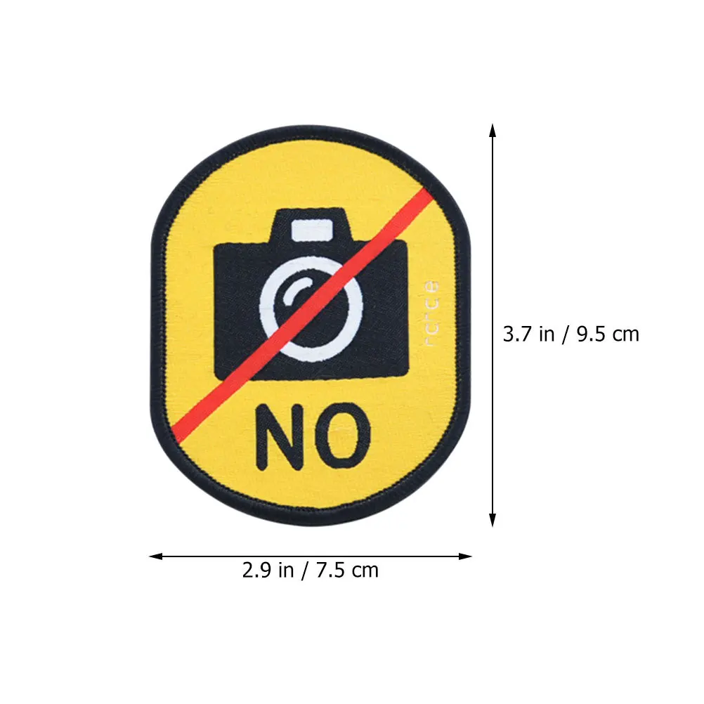 Pet Leash Sticker No Photographing Identification Label Social Warning Tape Removable Reminder for Pets No Photographing Logo