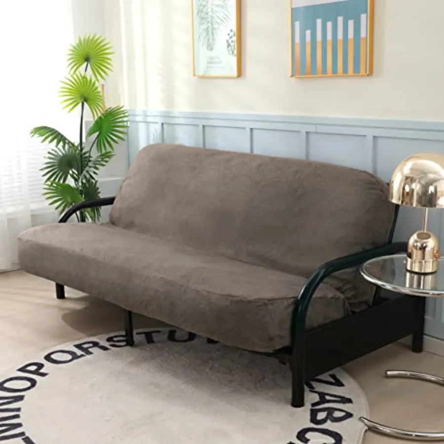 

3 Side Zipper Premium Velvet Rich Opulent Color Bushes Coffee Futon Cover Sofa Daybed Couch Mattress Slipcover